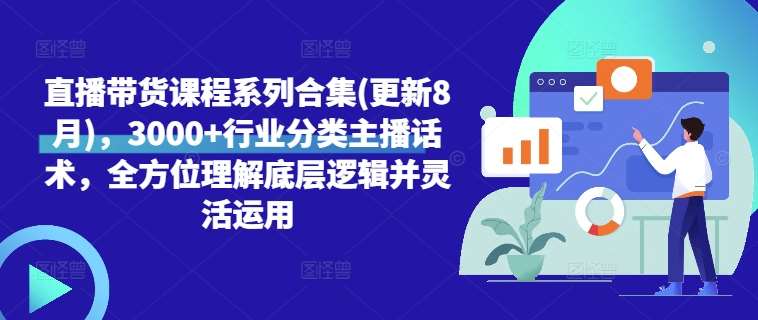 直播带货课程系列合集(更新8月)，3000+行业分类主播话术，全方位理解底层逻辑并灵活运用-三柒社区