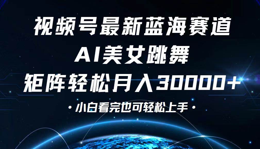 视频号最新蓝海赛道，小白也能轻松月入30000+-三柒社区